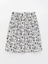 LC Waikiki Crew Neck Printed Short Sleeve Girl's Blouse and Skirt